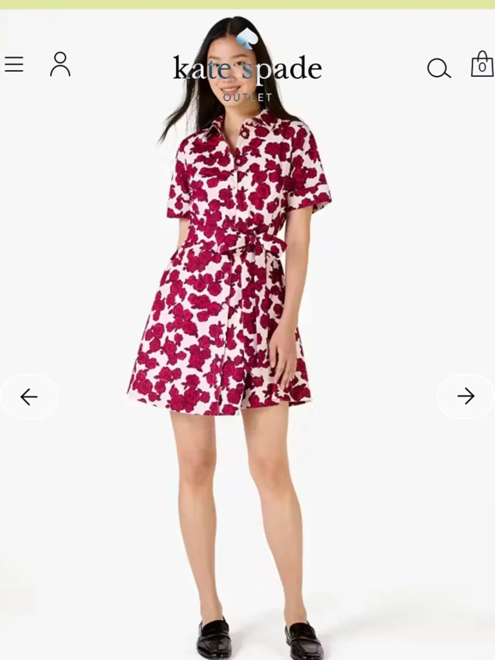 Kate Spade Rosy Florets Shirtdress - Picture 1 of 8